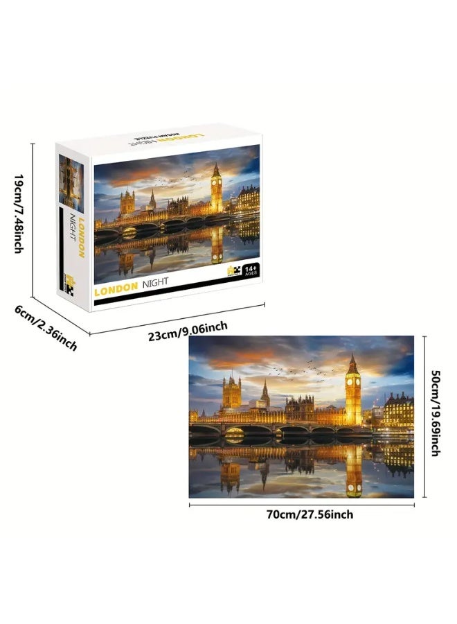 لغز كبير 1000 قطعة – مقاس 70×50 سم، لغز فني باللون الأبيض لتزيين المنزل والمقهى، يساعد على الاسترخاء وتنشيط العقل، مقاوم للماء والخدوش، هدية مثالية ل، رأس السنة، عيد الشكر، عيد الفصح ولمّ شمل العائلة - Image 3